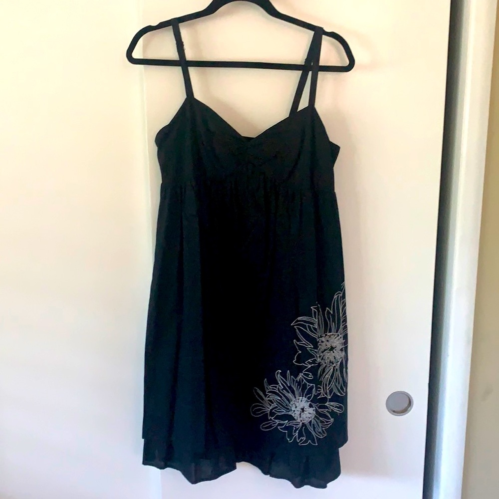 Liberty of London. Black spaghetti strap dress.